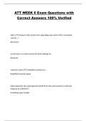 ATT WEEK 6 Exam Questions with Correct Answers 100&percnt; Verified