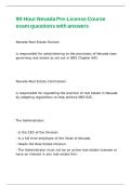 90-Hour Nevada Pre-License Course exam questions with answers