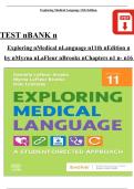 Test bank for exploring medical language 11th edition by myrna lafleur brooks