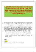 Aquifer Family Medicine End of Case Exam 2026 &vert; 170 Verified Questions & Correct Detailed Answers with Rationales &vert; A&plus; Graded