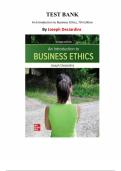 Test Bank - An Introduction to Business Ethics&comma; 7th Edition &lpar;DesJardins&comma; 2023&rpar;&comma; Chapter 1-12 &vert; All Chapters 