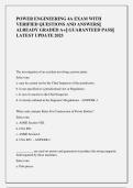 POWER ENGINEERING 4A EXAM WITH  VERIFIED QUESTIONS AND ANSWERS&vert;&vert;  ALREADY GRADED A&plus;&vert;&vert; GUARANTEED PASS&vert;&vert;  LATEST UPDATE 2025