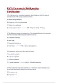 ESCO Commercial Refrigeration Certification Questions with correct Answers &lpar;A&plus; GRADED 100&percnt; VERIFIED&rpar;&vert; 2025&sol;2026