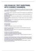 CEH EXAM 001 TEST QUESTIONS WITH CORRECT ANSWERS&period;