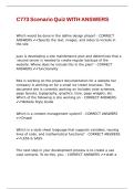 C773 Scenario Quiz WITH ANSWERS