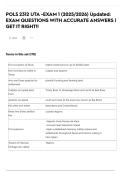 POLS 2312 UTA -EXAM 1 &lpar;2025&sol;2026&rpar; Updated&colon; EXAM QUESTIONS WITH ACCURATE ANSWERS &vert; GET IT RIGHT&excl;&excl;