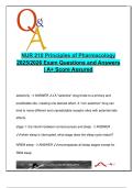 NUR 210 Principles of Pharmacology &vert; 160 Exam Questions & Answers &vert; Sleep Aids&comma; NSAIDs&comma; CNS Drugs &vert; 2025&sol;2026