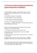 C773 User Interface Design Exam Review QUESTIONS WITH ANSWERS