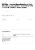JROTC Let 1 Semester Exam Study Guide EXAM &lpar;2025&sol;2026&rpar; Updated&colon; EXAM QUESTIONS WITH ACCURATE ANSWERS &vert; GET IT RIGHT&excl;&excl;