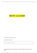 MATH 115 TEST -2 QUESTIONS CORRECTLY ANSWERED
