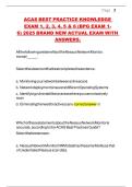 ACAS BEST PRACTICE KNOWLEDGE  EXAM 1&comma; 2&comma; 3&comma; 4&comma; 5 & 6 &lpar;BPG EXAM 1- 6&rpar; 2025 BRAND NEW ACTUAL EXAM WITH  ANSWERS&period;