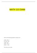 MATH 115 EXAM 1 KAP QUESTIONS CORRECTLY ANSWERED