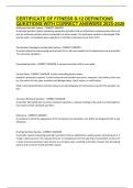 CERTIFICATE OF FITNESS S-12 DEFINITIONS QUESTIONS WITH CORRECT ANSWERS 2025