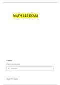 MATH 115 EXAM 3 QUESTIONS AND ANSWERS WITH COMPLETE SOLUTIONS