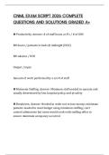 CNML EXAM SCRIPT 2026 COMPLETE QUESTIONS AND SOLUTIONS GRADED A&plus;