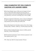 CNML EXAMINATION TEST 2026 COMPLETE QUESTIONS WITH ANSWERS VERIFIED