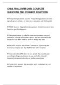 CNML FINAL PAPER 2026 COMPLETE QUESTIONS AND CORRECT SOLUTIONS