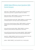 AWWA Water Efficiency Exam Questions With Correct Answers&period;