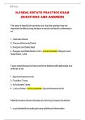 NJ REAL ESTATE PRACTICE EXAM QUESTIONS AND ANSWERS 