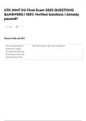 UTK INMT 341 Final Exam 2025 QUESTIONS &ANSWERS &vert; 100&percnt; Verified Solutions &vert; Already passed&excl;&excl;