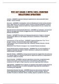 PSY 657 EXAM 1 WITH 100&percnt; VERIFIED SOLUTIONS UPDATED&excl;&excl;