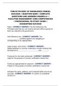 FOB105 FM BODY OF KNOWLEDGE &lpar;FMBOK&rpar; 2025&sol;2026 &sol;&sol; QUESTION BANK &sol;&sol; COMPLETE QUESTIONS AND ANSWERS GRADED A&plus; &sol;&sol; FACILITIES MANAGEMENT CORE COMPETENCIES &sol;&sol; PROFESSIONAL FM STUDY GUIDE &sol;&sol; GUARANTEED SUCCESS