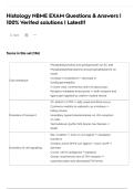 Histology NBME EXAM Questions & Answers &vert; 100&percnt; Verifed solutions &vert; Latest&excl;&excl;