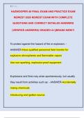 HAZWOOPER 40 FINAL EXAM AND PRACTICE EXAM  NEWEST 2026 NEWEST EXAM WITH COMPLETE  QUESTIONS AND CORRECT DETAILED ANSWERS   &lpar;VERIFIED ANSWERS&rpar; GRADED A&plus;&vert;&vert;BRAND NEW&excl;&excl;&excl; 