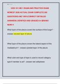 HCB 101 HM 1 EXAM AND PRACTICE EXAM  NEWEST 2026 ACTUAL EXAM COMPLETE 200  QUESTIONS AND 100&percnt;CORRECT DETAILED  ANSWERS &lpar;VERIFIED AND GRADED A&plus;&vert;BRAND  NEW&excl;&excl;&excl;&excl;