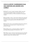 GCSU GA HISTORY COMPREHENSIVE EXAM 2026 QUESTIONS AND ANSWERS 100&percnt; CORRECT
