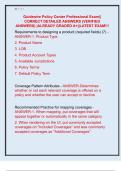 Guidewire Policy Center Professional Exam&vert;&vert;  CORRECT DETAILED ANSWERS &lpar;VERIFIED  ANSWERS&rpar; &vert;ALREADY GRADED A&plus;&vert;&vert;LATEST EXAM&excl;&excl;&excl;