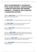 NOCTI GA ENGINEERING & TECHNOLOGY STUDY GUIDE 2025&sol;2026 &sol;&sol; QUESTION BANK &sol;&sol; COMPLETE QUESTIONS AND ANSWERS GRADED A&plus; &sol;&sol; TECHNICAL SKILLS MASTERY &sol;&sol; GUARANTEED SUCCESS
