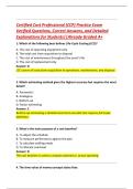 Certified Cost Professional &lpar;CCP&rpar; Practice Exam  Verified Questions&comma; Correct Answers&comma; and Detailed  Explanations for Students&vert;&vert;Already Graded A&plus; 