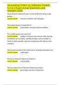 Accounting Online Ivy Software Chapter 5&comma;4 & 3 Exam Actual Questions and Answers 2026&period;docx