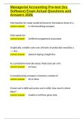 Managerial Accounting Pre-test &lpar;Ivy Software&rpar; Exam Actual Questions and Answers 2026&period;docx