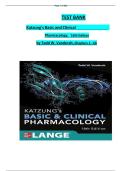 TEST BANK For Katzung's Basic and Clinical Pharmacology&comma; 16th Edition By &lbrace;Todd W&period; Vanderah&comma;