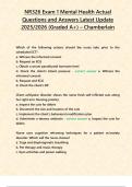 NR326 Exam 1 Mental Health &lbrack;DRUGS&rsqb; Actual Questions and Answers Latest Update 2025&sol;2026 &lpar;Graded A&plus;&rpar; &ndash; Chamberlain