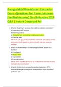 Georgia Mold Remediation Contractor  Exam &ndash;Questions And Correct Answers  &lpar;Verified Answers&rpar; Plus Rationales 2026  Q&A &vert; Instant Download Pdf