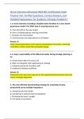 Nurse Executive Advanced &lpar;NEA-BC&rpar; Certification Exam  Practice Test  Verified Questions&comma; Correct Answers&comma; and  Detailed Explanations for Students&vert;&vert;Already Graded A&plus;