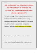 HESI PN LEADERSHIP EXIT EXAM NEWEST VERSION  2026 WITH COMPLETE 100 QUESTIONS AND  SOLUTION 100&percnt; VERIFIED ANSWERS &vert;&vert; ALREADY  GRADED A&plus;&vert;&vert;BRAND NEW&excl;&excl;&excl; 