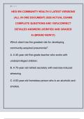 HESI RN COMMUNITY HEALTH 5 LATEST VERSIONS  &lpar;ALL IN ONE DOCUMENT&rpar; 2026 ACTUAL EXAMS  COMPLETE QUESTIONS AND 100&percnt;CORRECT  DETAILED ANSWERS &lpar;VERIFIED AND GRADED  A&plus;&vert;BRAND NEW&excl;&excl;&excl;&excl;&rpar; 