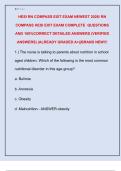 HESI RN COMPASS EXIT EXAM NEWEST 2026&sol; RN  COMPASS HESI EXIT EXAM COMPLETE  QUESTIONS  AND 100&percnt;CORRECT DETAILED ANSWERS &lpar;VERIFIED  ANSWERS&rpar; &vert;ALREADY GRADED A&plus;&vert;&vert;BRAND NEW&excl;&excl;&excl; 
