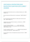 MHIC NASCLA CONTRACTORS EXAM REVIEW EXAM QUESTIONS WITH CORRECT ANSWERS 