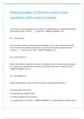 Massachusetts CSL Practice and review questions with correct answers
