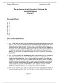 solutions manual&comma; textbook answers&colon; Accounting Information Systems Controls and Processes - Turner -3e- &lbrack;2025-2026 Semester&rsqb;