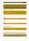 NCIC Training Test Questions and Correct  Answers&sol; Latest Update &sol; Already Graded