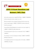 CPFS 10 Exam Questions and Answers 100&percnt; Pass