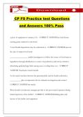 CP FS Practice test Questions and Answers 100&percnt; Pass