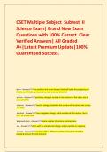  CSET Multiple Subject  Subtest  II Science Exam&vert; Brand New Exam Questions with 100&percnt; Correct  Clear Verified Answers&vert; All Graded A&plus;&vert;Latest Premium Update&vert;100&percnt; Guaranteed Success&period;