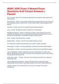 ANSC 4395 Exam 2 Newest Exam Questions And Correct Answers &vert; Passed